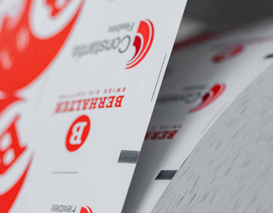 Close-up of material testing process on die-cutting tool for performance optimization